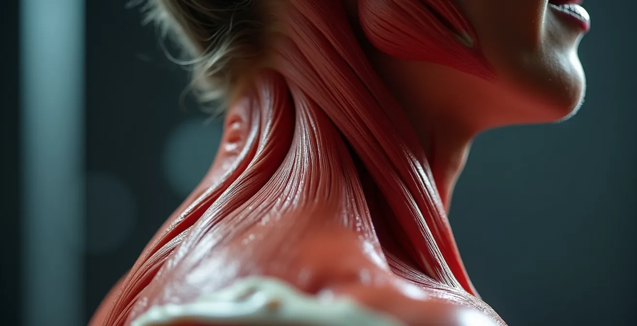 Démonstration d'un exercice de résistance cervicale isométrique avec partenaire