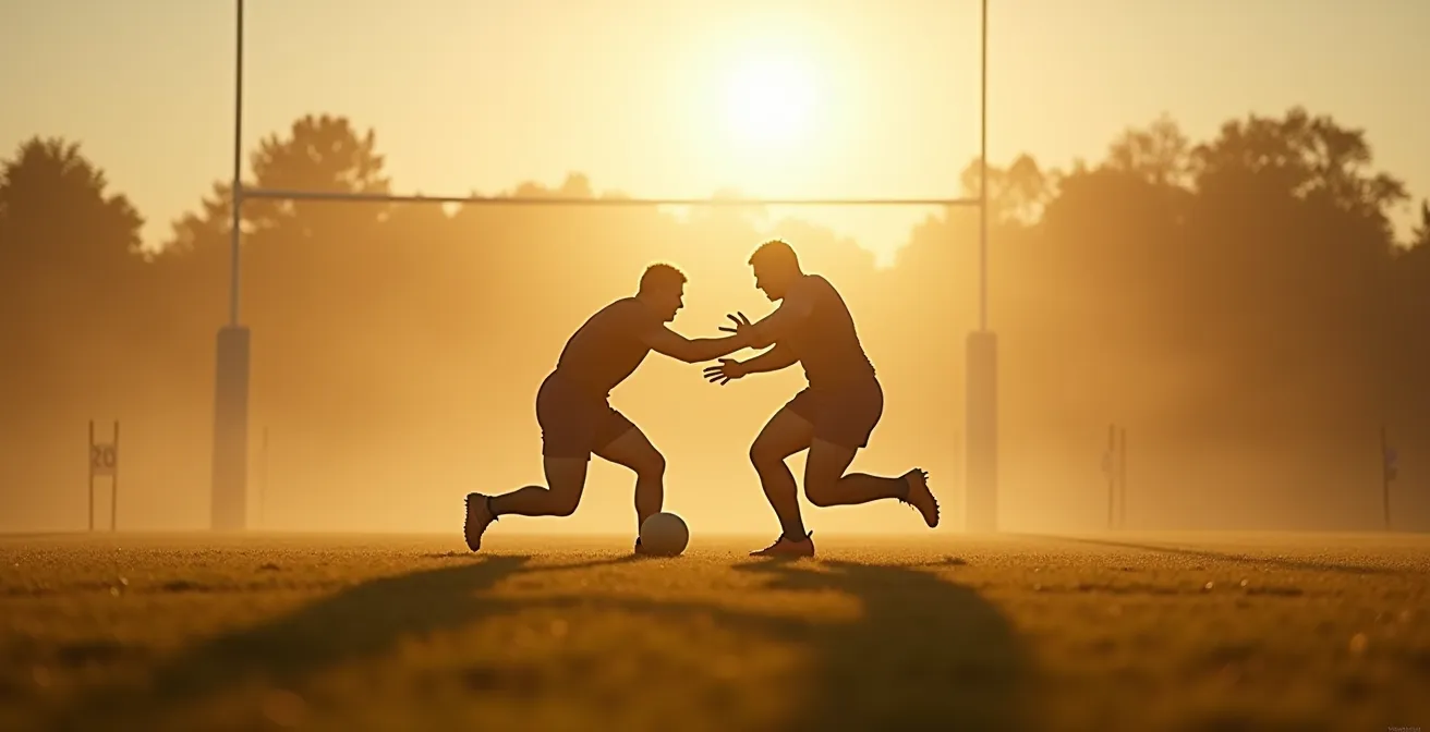 Démonstration de la technique de plaquage aux chevilles sur un adversaire de grande taille