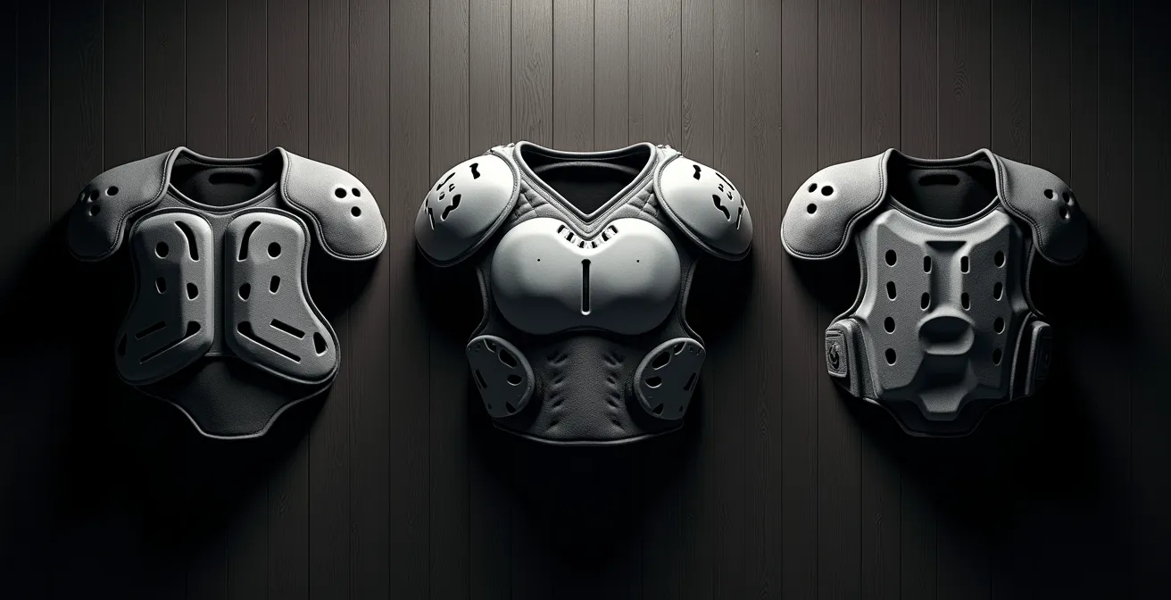 Comparaison visuelle des zones de protection nécessaires selon les postes au rugby